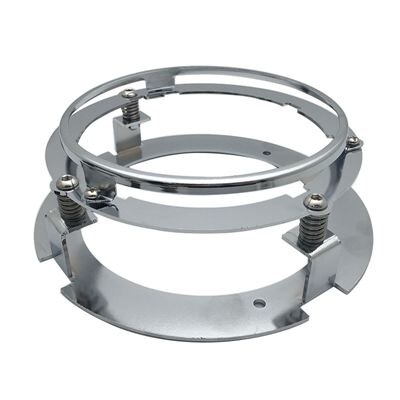1pcs 5 3/4" Headlight Mounting Bracket Adapter Ring Kit Black Chrome for Motorcycle for 5 3/4 Inch 5.75-Inch LED Headlights: chrome   1pcs