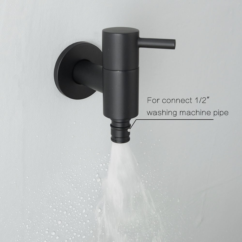 Outdoor Garden Wall Mounted Wastafel Kraan Badkamer Wasmachine Water Tap Massief Messing Enkele Koude Wastafel Kraan