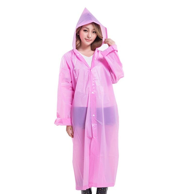 Waterproof Wide Sleeve Rain Poncho Light EVA Long Style Thickened Raincoat Cover: PL