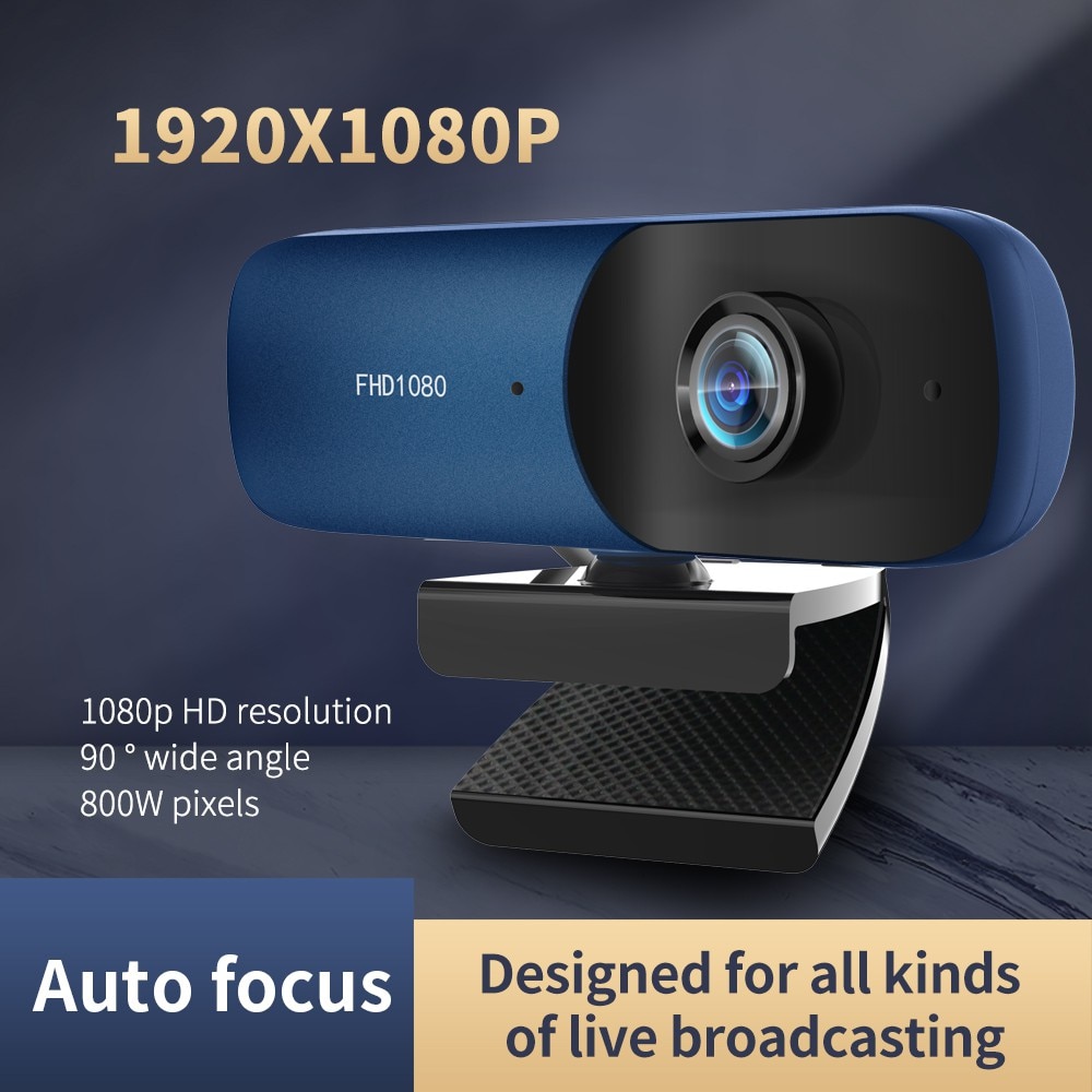 Tishric C80 Webcam 1080P Webcam Web Camera Met Microfoon Usb Camera 8 Miljoen Pixel Af Voor Videobellen conferentie Werk