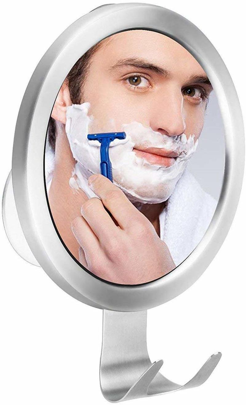 Badeværelse sugekop anti-tåge spejl aluminiumslegering krog brusebad barberspejl brand opgradering gratis stansning bruserspejl