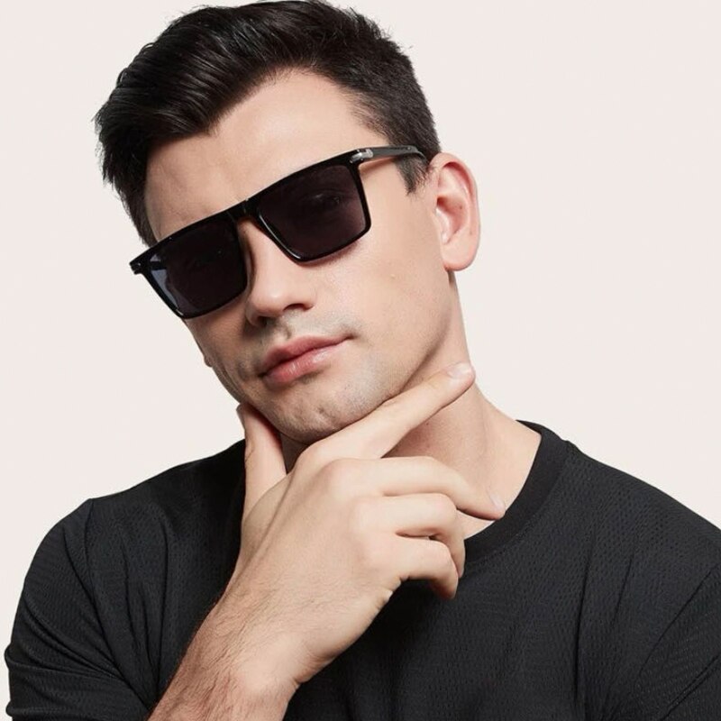Herren-Sonnenbrille mit flachem Top-Sonnenbrille für Herren 2022