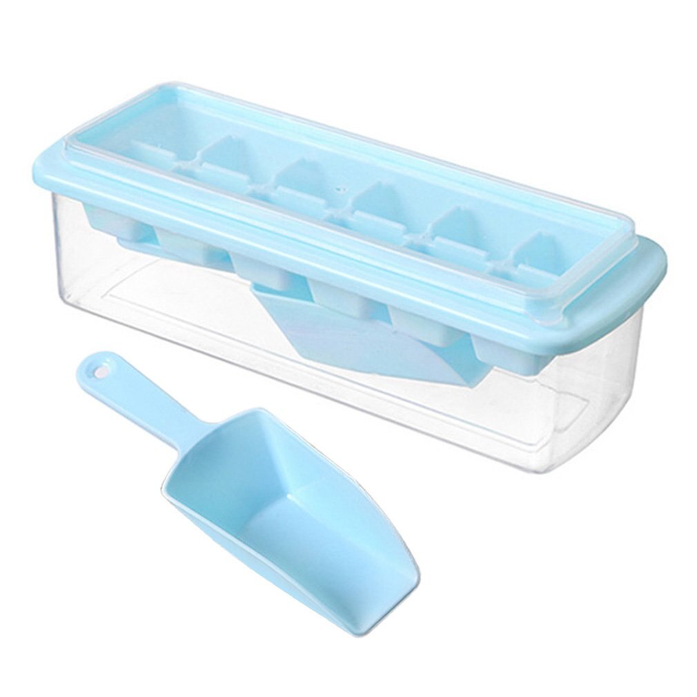 Baby Food Box Ice Grid Ice Tray 12 Grid Anti Overflow Mould Suitable For Freezers Cocktail Whisky Baby Food: blue