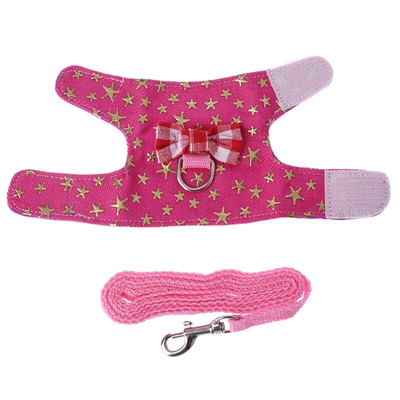 Small Pet Harness Vest Leash Set Ferret Guinea Pig Hamster Chest Strap Harness Adjustable soft harness