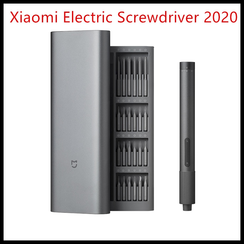 Xiaomi mijia elektrisk præcisionsskruetrækkersæt 2 gearmoment 400 skrue 1 type-c opladning magnetisk aluminiumskasse 24 s2