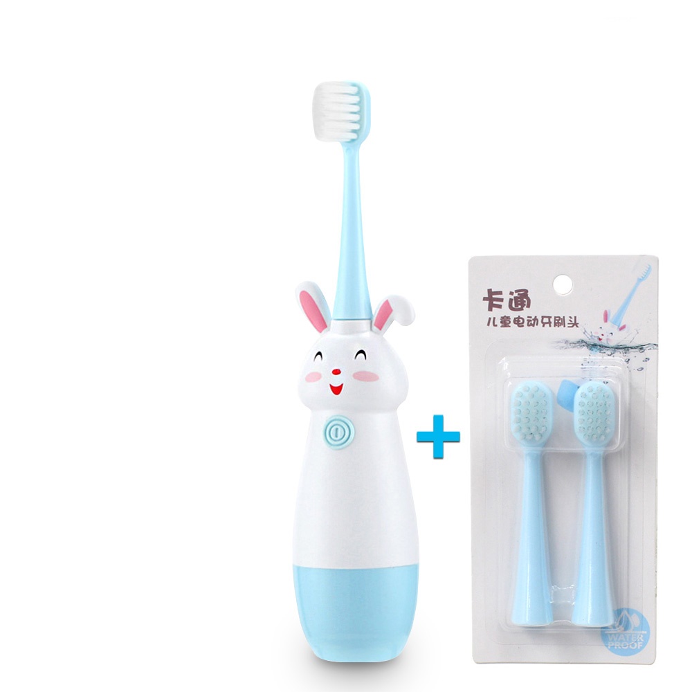 Kids &amp; Baby Elektrische Tandenborstels, Baby Sonic Toothbtush Draagbare Tandenborstel Dental Care: Blue 2 Heads