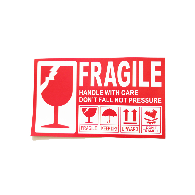 90x50mm Box Warning Label Fragile Products Sticker Handle With Care