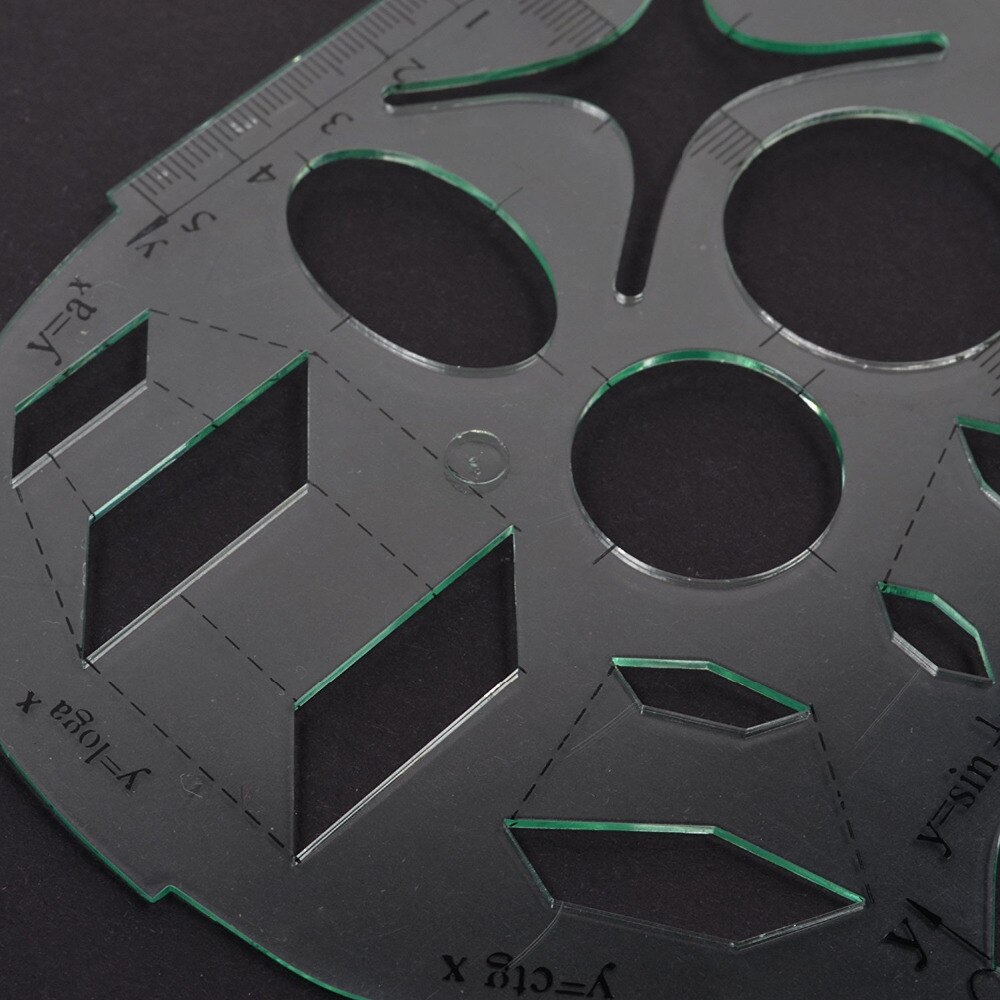 Plastic Math Drawing Protractor Template Ruler for Students