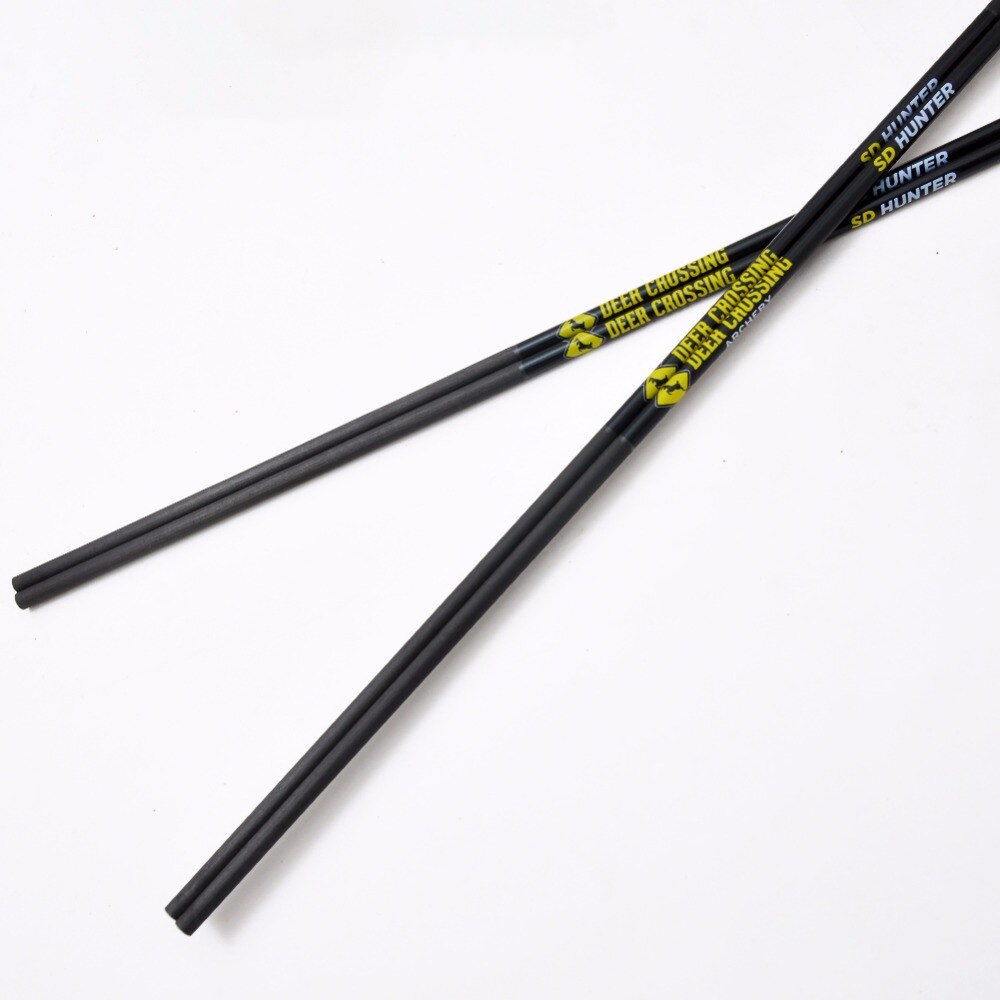 Flèches de tir à l&#39;arc en carbone pur, 30 pouces Sp600 700 800 900, pour arc Recurve, accessoires de chasse, ID4.2mm, 6 pièces