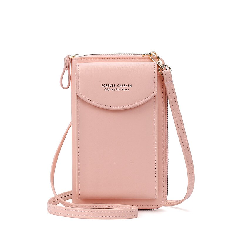 mini Håndveske dame - Enkel Stil - Skulderstropp - Crossbody Veske - Glidelås: Rosa