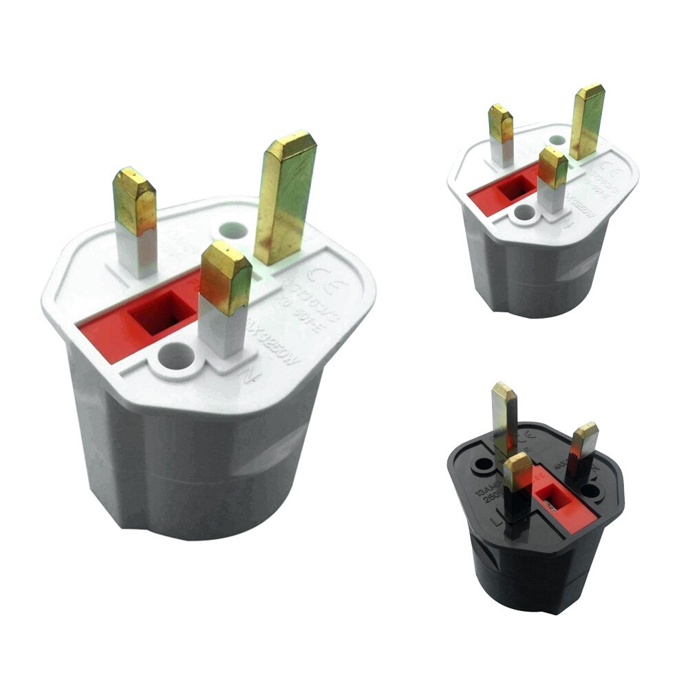 EU Euro 2 Pin to UK 3 Pin Plug AC Universal Adapter Travel Converter European JL.19