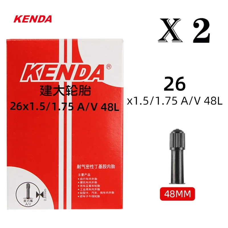 2 st kenda innerslang cykel 20/26/27.5/29/700c/23c schrader presta butylgummi mtb racercykel slang innerdäck cykeldelar