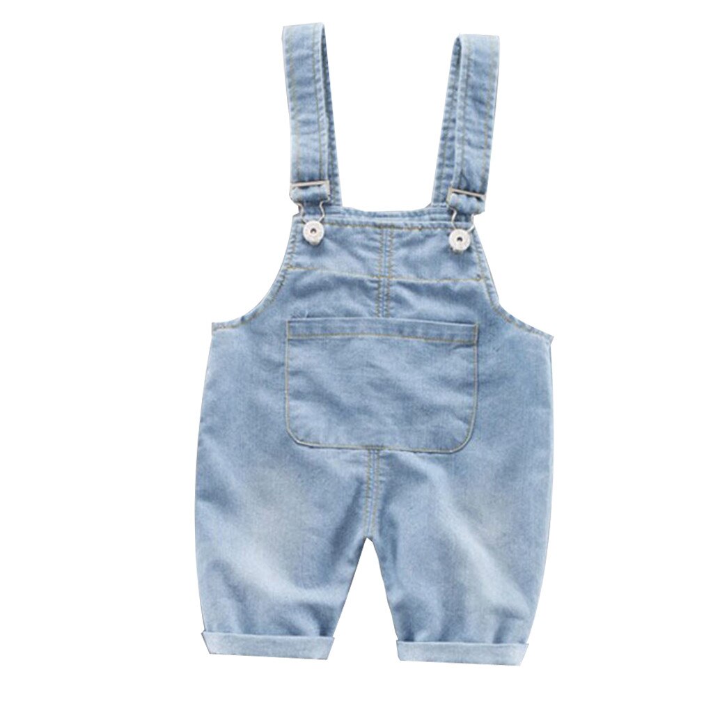 Kids Denim Overalls Rompertjes Peuter Kids Baby Jongen Meisje Effen Broek Denim Broek Jarretel Jean Kleding Kinderen Overalls