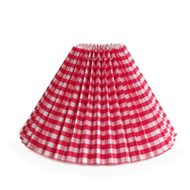 Pleated Lampshade E27 Light Cover Japanese Style Fabric Table Lamp Ceiling Decor C1: Red box