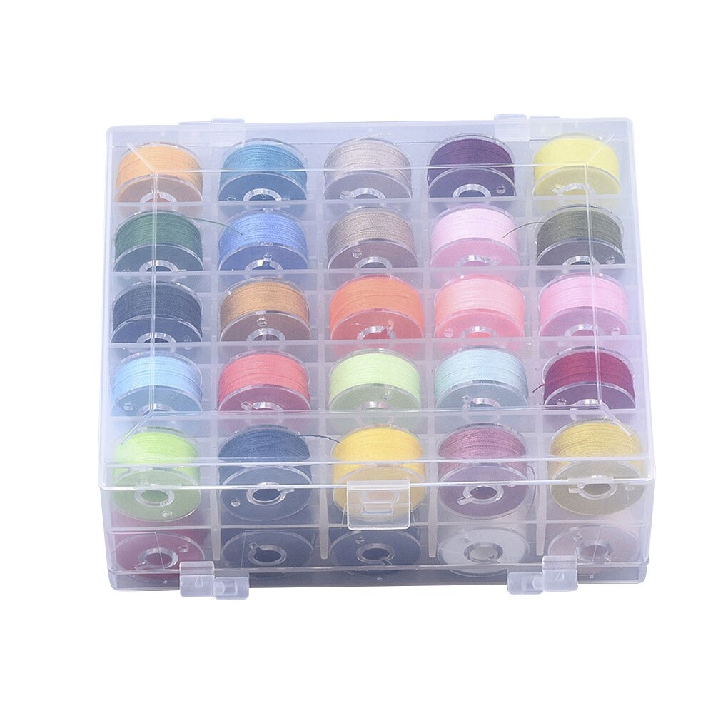 50 Pcs/box Color Random Prewound Bobbin Threads DIY Crafting Embroidery Quilting Sewing Machine Thread Spool