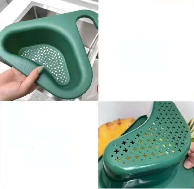 Sink Hanging Swan Drain Basket Garbage Filter Blue Fruit Vegetable Drain Rack Dry Wet Separation Kitchen Special Rack