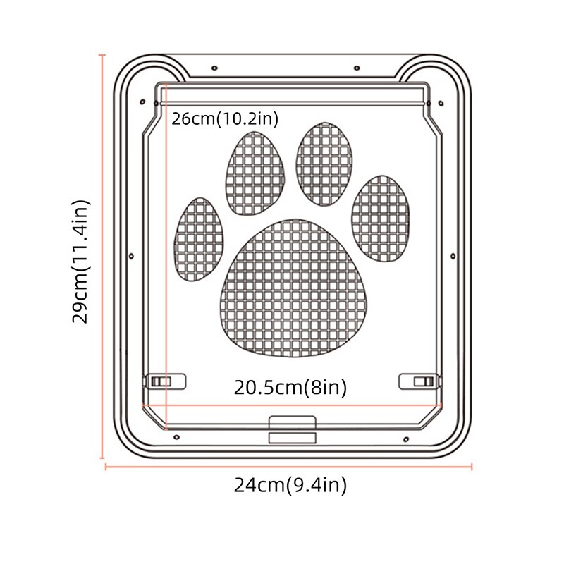 Pet Dog Cat Security Screen Locking Flaps Magnetic Door Automatic Dual Entry Screen Window Door