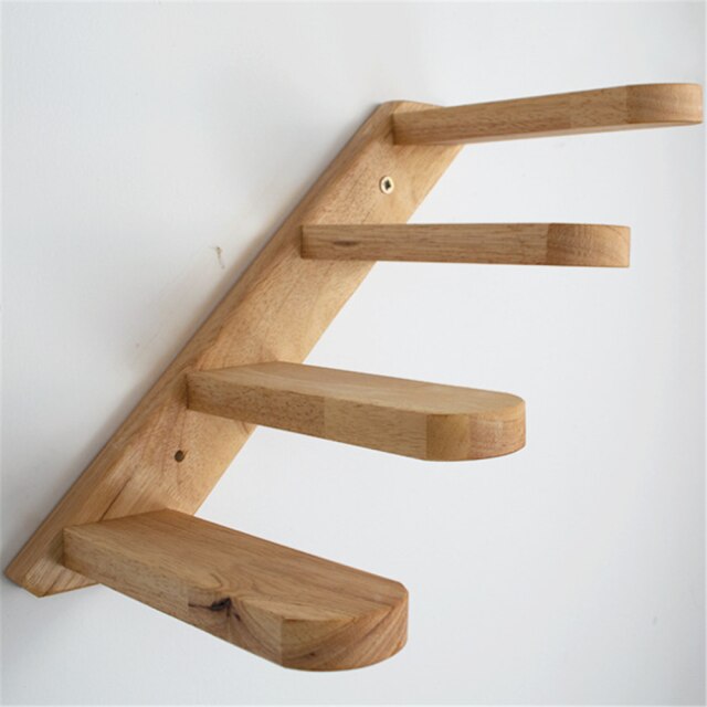 Wall Mounted Cat Climbing Ladder Cat Jumping Platform Frame Pet Furniture Play House Cat Stairs Steps Climbing Shelf Cat Toys: Model A