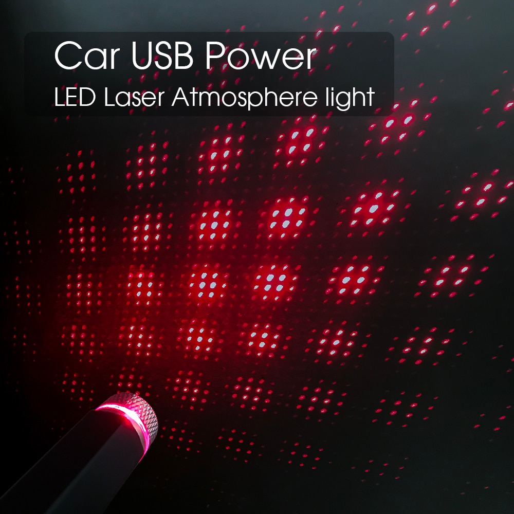 12V-24V LED USB Decorative Lamp Car Roof Star Night Light Adjustable Projector Multiple Lighting Effects Atmosphere Galaxy Lamp