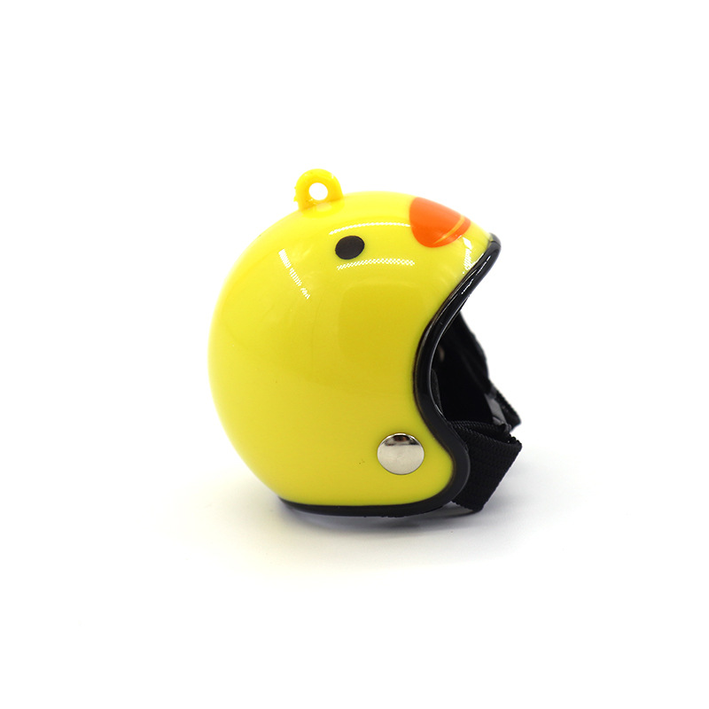 Chicken Helmet Small Pet Hard Hat Bird Duck Quail Hat Headgear Pet Chicken Helmet Bird Head Helmet Pet Supplies: Yellow duck