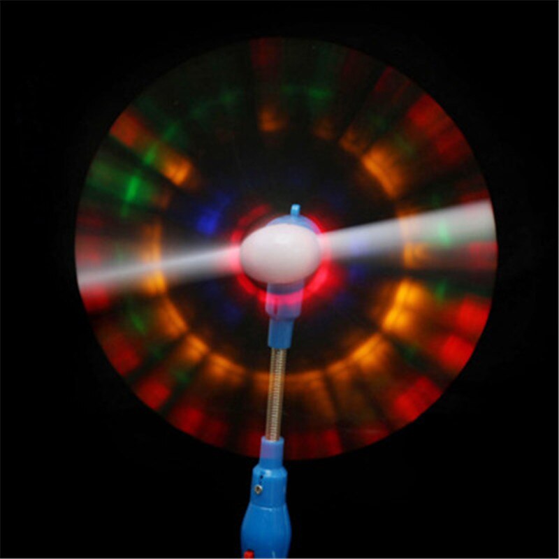 Windmills Flashing Light Up LED and Music Rainbow Spinning Windmill Glows Toys Kids Best 1pcs