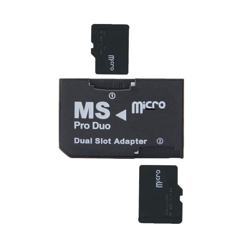 Tarjeta Micro SD de doble ranura para 2 tarjetas TF a Stick, adaptador de tarjeta MS Pro Duo para PSP, compatible con tarjeta TF de 64MB a 8GB, convertidor de memoria