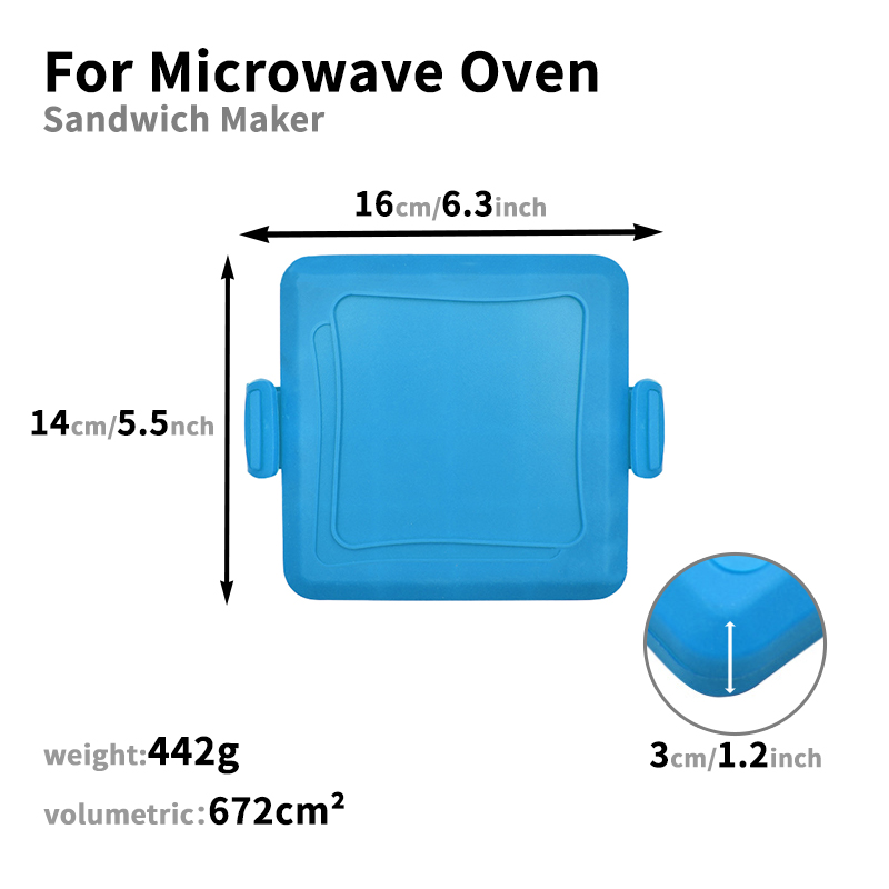 Sandwich mold Toast Maker Microwave Square Panini Maker for Dessert Sandwiches Breakfast Sandwich pan