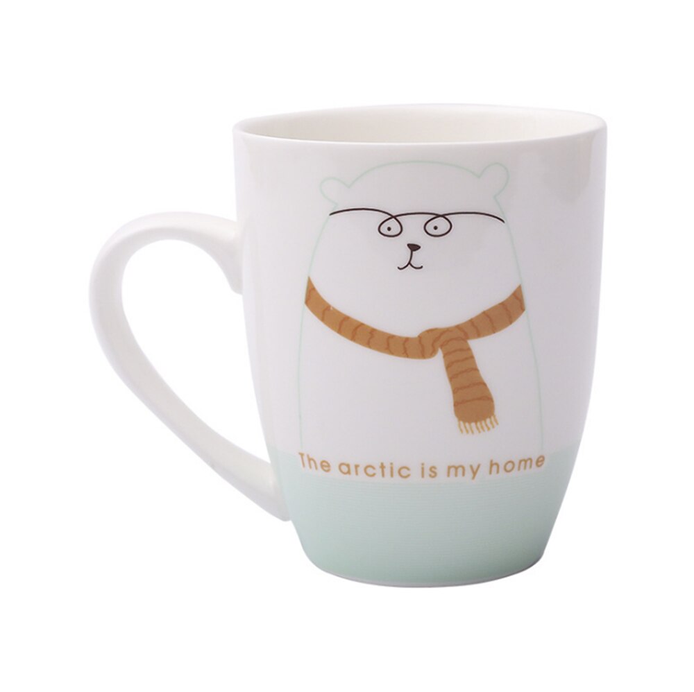 Cartoon cute ceramic cutlery children's dinner plate steak plate breakfast plate dessert plate and cup: cup of bear 1