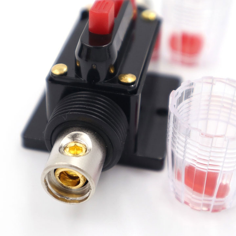 Car Automatic Resettable Fuse Circuit Breaker AGU Stereo Amplifier Fuse Holder Switch System 12-48V DC 100A