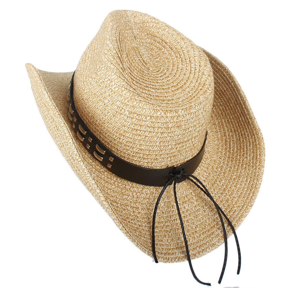 Frauen Hohl Western Cowboy Hut Dame Sommer Stroh Bohemian Quaste Sombrero Hombre Strand Cowgirl Jazz Sonnenhut