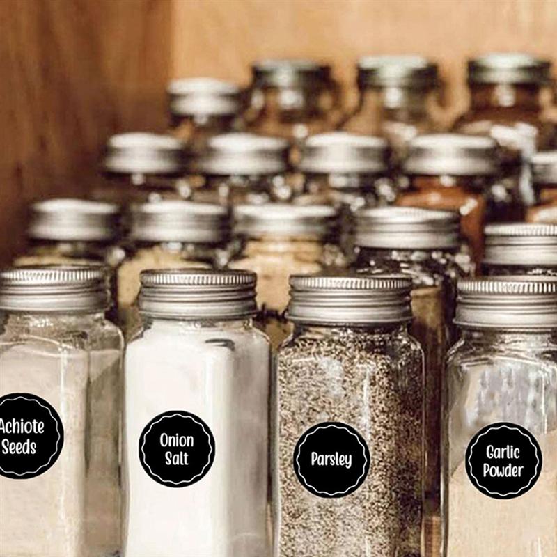 144pcs Practical Ingredients Spices Labels Stickers Spice Names Labels Spice Can Label Stick Spice Label On Blackboard