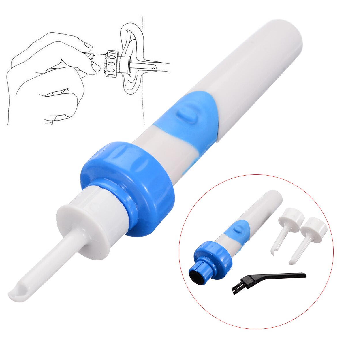 Electric Safe Cordless Vacuum Ear Cleaner Cleaning Wax Remover Painless Tool Ear Remover Household Cleaning Tools