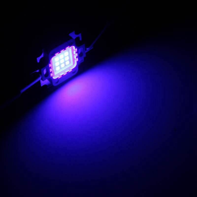 High Power 395NM 400NM 405NM 410NM 10W UV Purple COB LED Bead Light DIY Ultraviolet LED Chip Lamp 8-11V