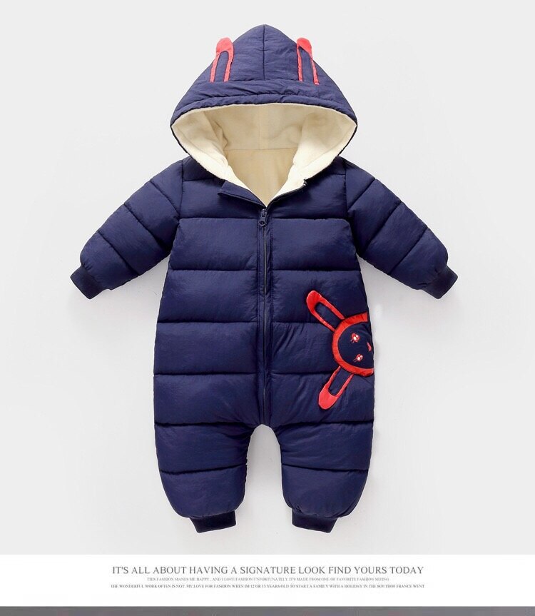 Baby Jongen Meisje Kleding Geboren Winter Hooded Rompertjes Dikke Katoenen Outfit Pasgeboren Jumpsuit Kinderen Kostuum Peuter Romper