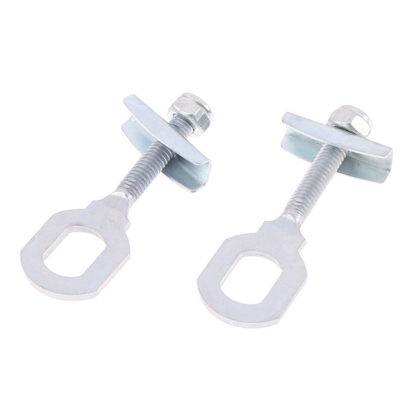 2PCS Silver Fixed Gear Bicycle Chain Adjust Bolt 1 Speed Commuting Bike Chain Tensioner Pull Tight Screw Bolts