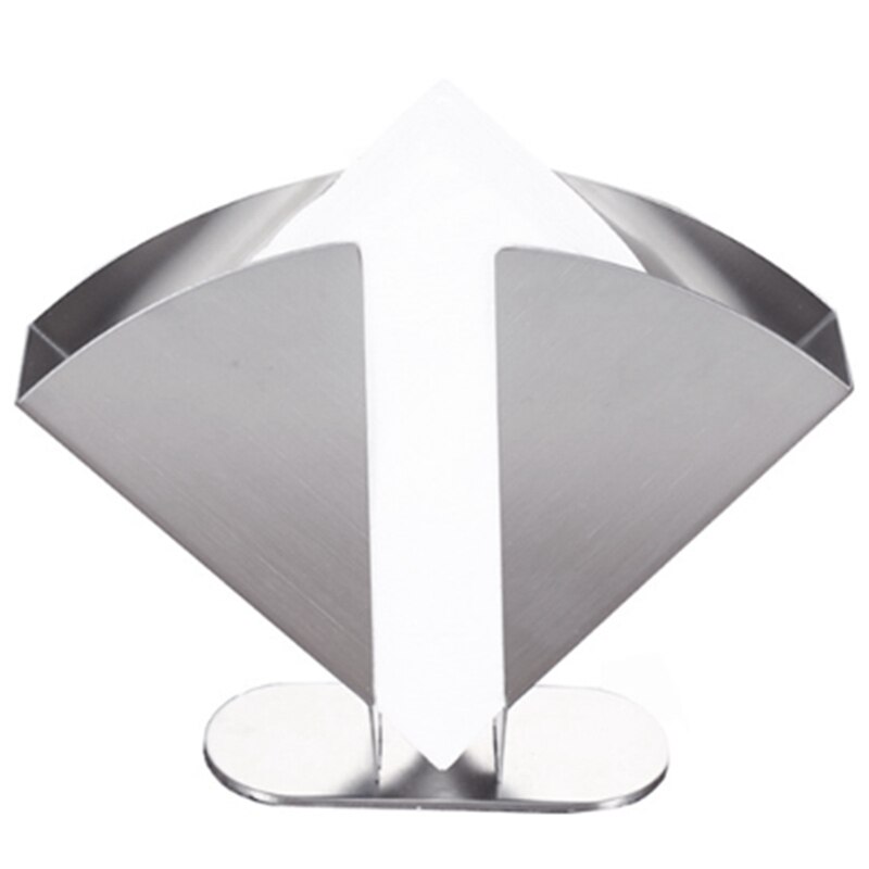 Stainless Steel Napkin Holder Paper Serviette Dispenser Vertical Decorative Tissue Rack Box for Dining Table: Default Title