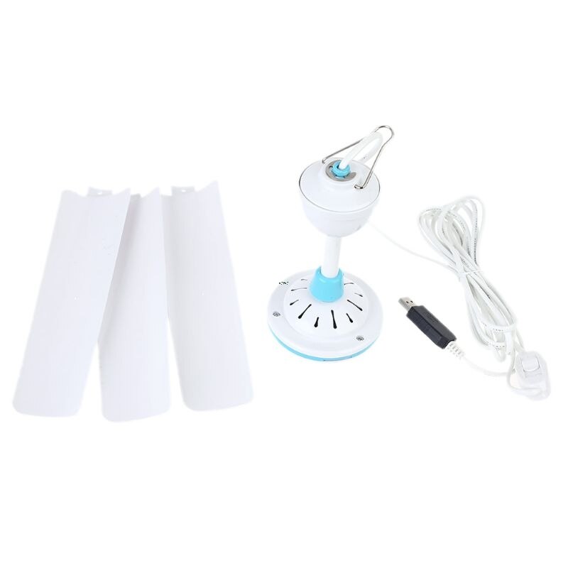 Universal 5V USB Powered Remote Control Timing Ceiling Fan Air Cooler Hanging Fan for Dormitory Bed Camping Outdoor Tent Picnic: C