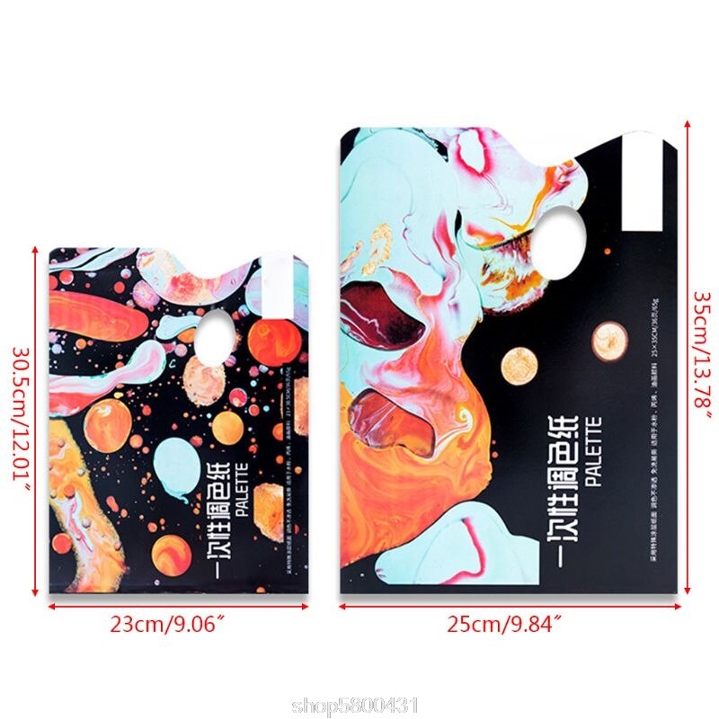 Painting Material Paper Disposable Washable Color Palette 36 Sheets Of Color Paper Gouache Acrylic Toning N11 20
