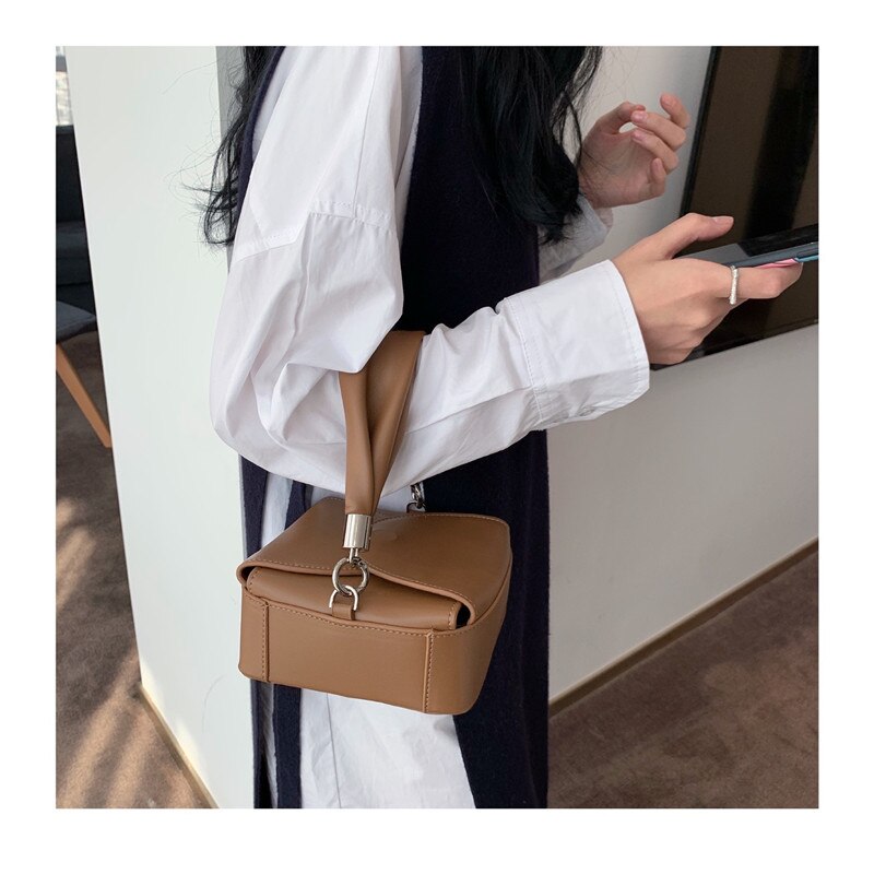 Netz rot hoch-Klasse Tasche Weibliche Kasten Platz Schlinge Tasche Neue Stil Französisch Nicht-Mainstream Schulter/crossbody-tasche