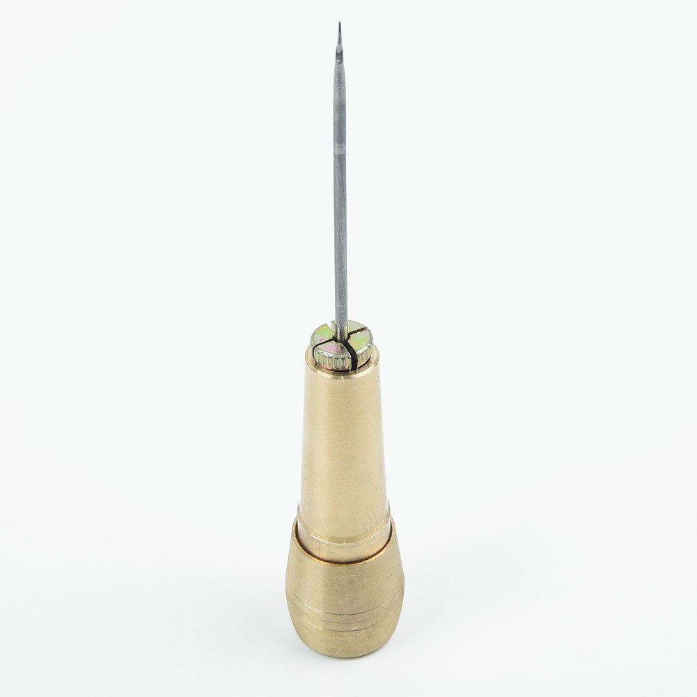 Canvas Leather Tent Sewing Awl Hand Stitcher+4 Size Needles Kits Fix For Clothes