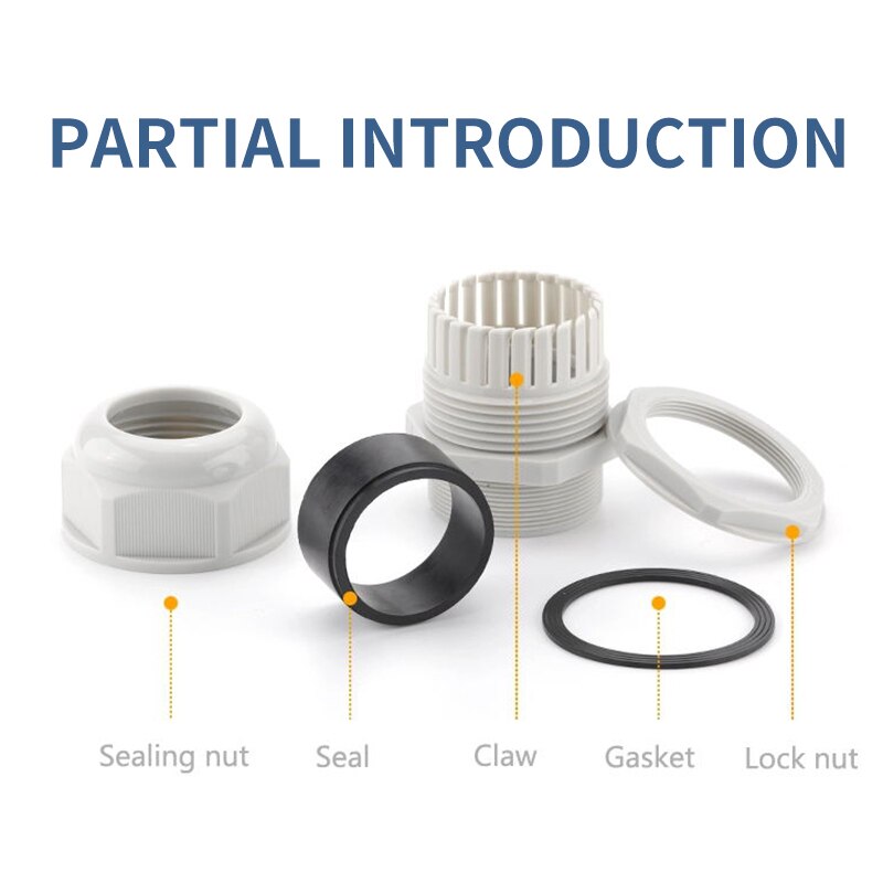 100 pieces/packet PG7 Cable gland joint IP68 wire glanding Waterproof connector Grand Head for wire cable