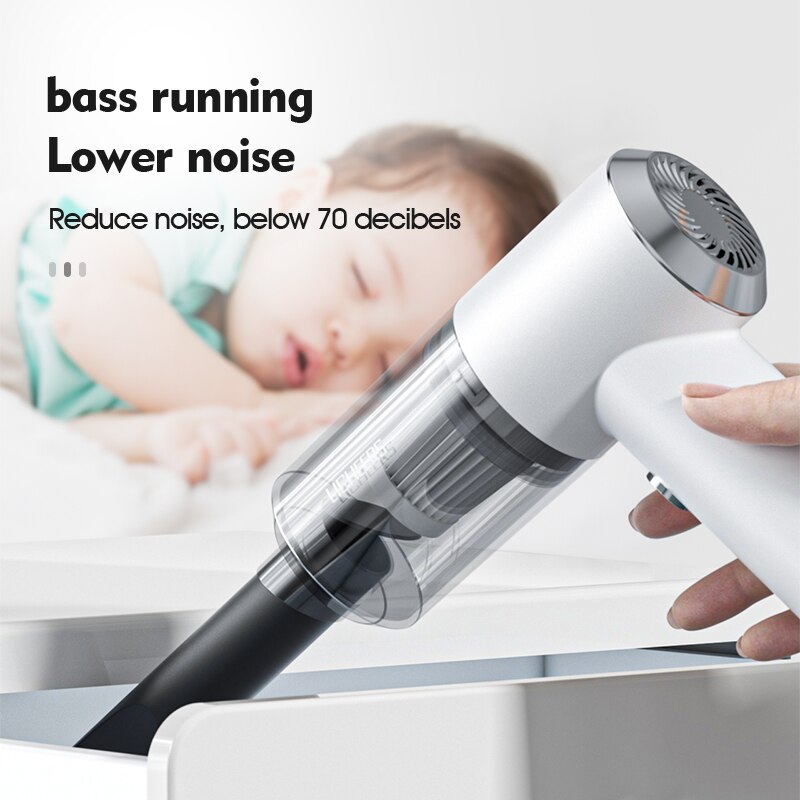 Licheers-miniaspiradora inalámbrica para coche, aspirador portátil de succión superfuerte de 3500 Pa, para oficina, hogar y coche