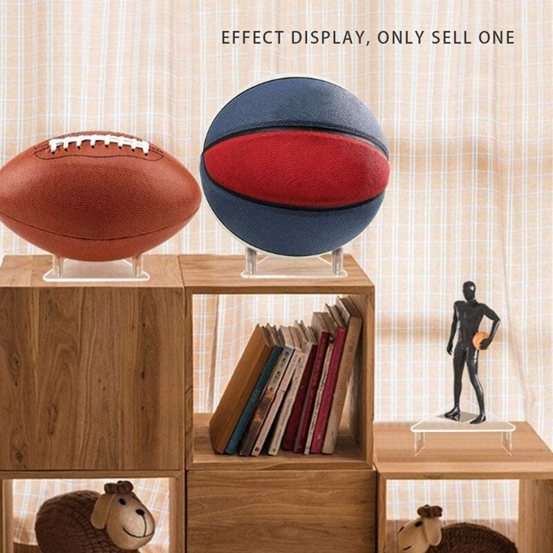 Acrylic Ball Stand - Holds Footballs, Basketballs, Volleyballs Or Soccer Balls - Display Stand Or Holder