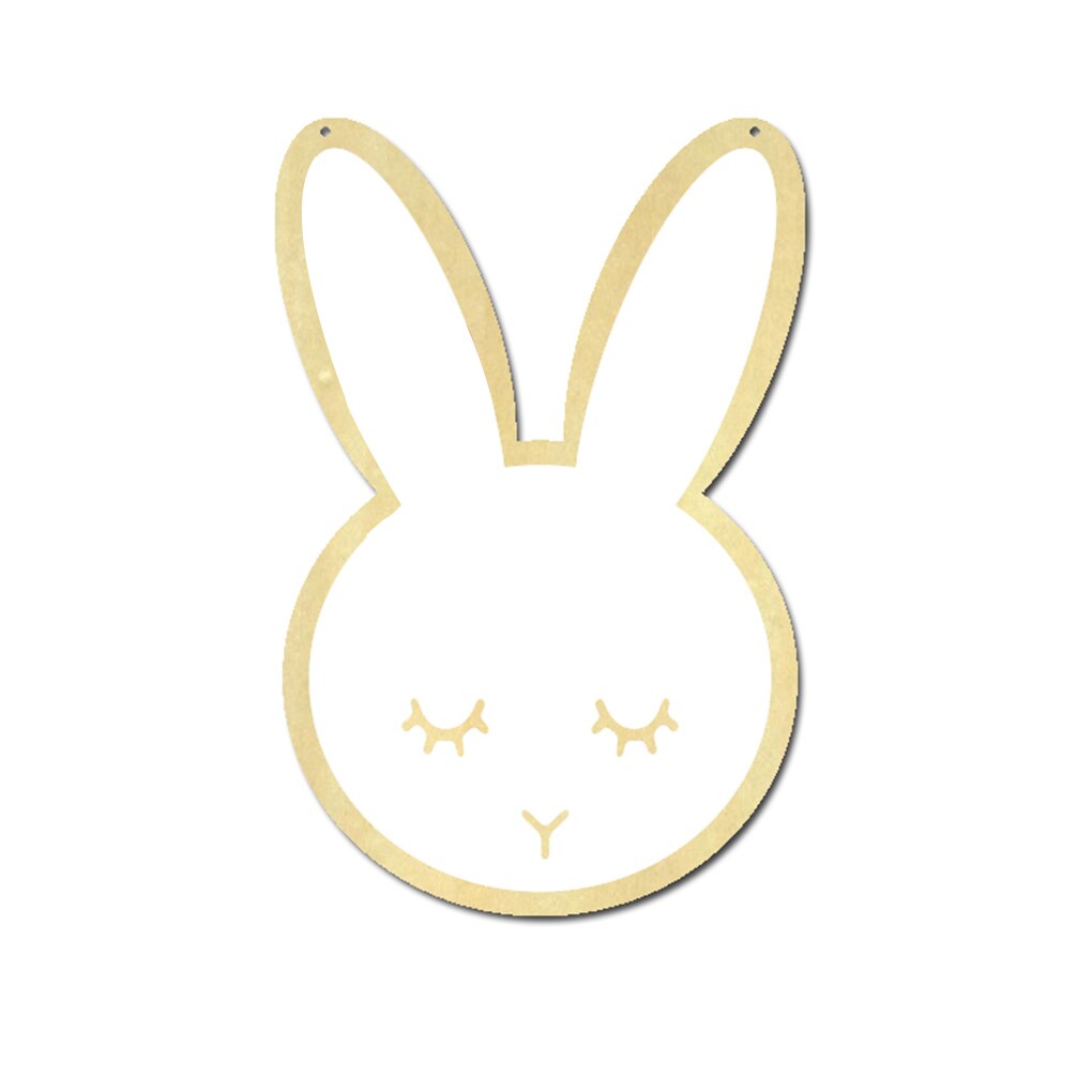 1PCS Children Cartoon Decorative Mirror Bathroom Baby Room Rabbit Star Wood Acrylic Mirror Frame Home Art Wall Decor: 8