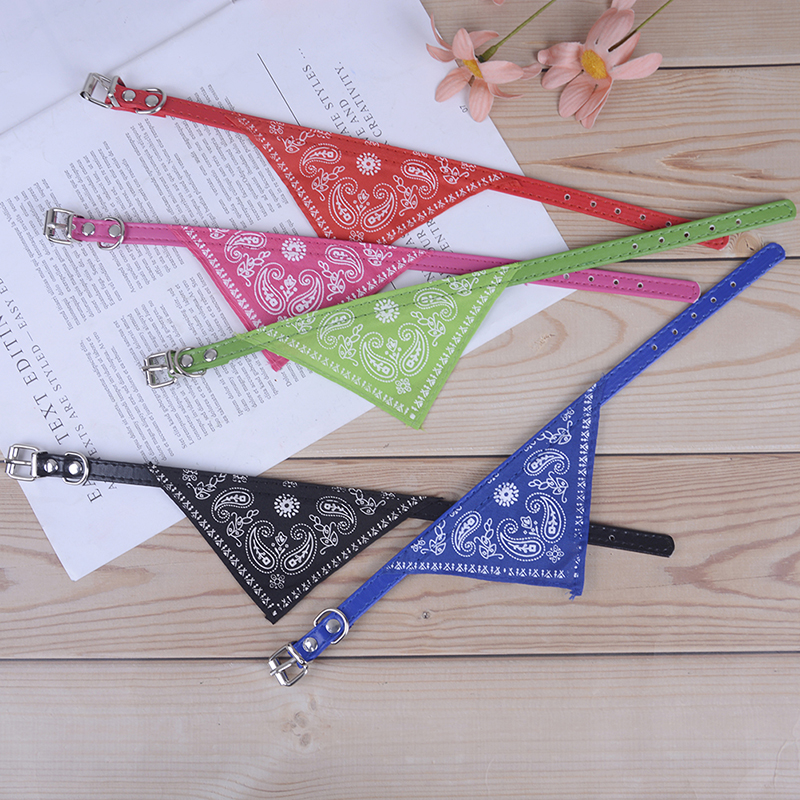 Pañuelo ajustable para cachorros, Collar para perro y gato, accesorio para bufandas para gatos y perros pequeños, negro, rojo, azul, rosa y púrpura