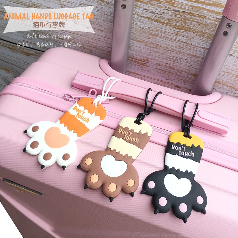 Animal Cartoon Silicagel Bagagelabel Bagage Boarding Tags Leuke Koffer ID Adres Holder Label Reizen Accessoires