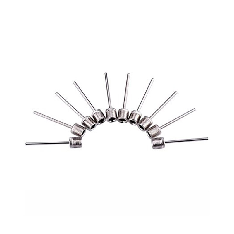10pc Sport Kit Ball Inflating Pump Needle Football Basketball Soccer Inflatable Air Valve Adaptor Stainless Steel Pump Pin TSLM1