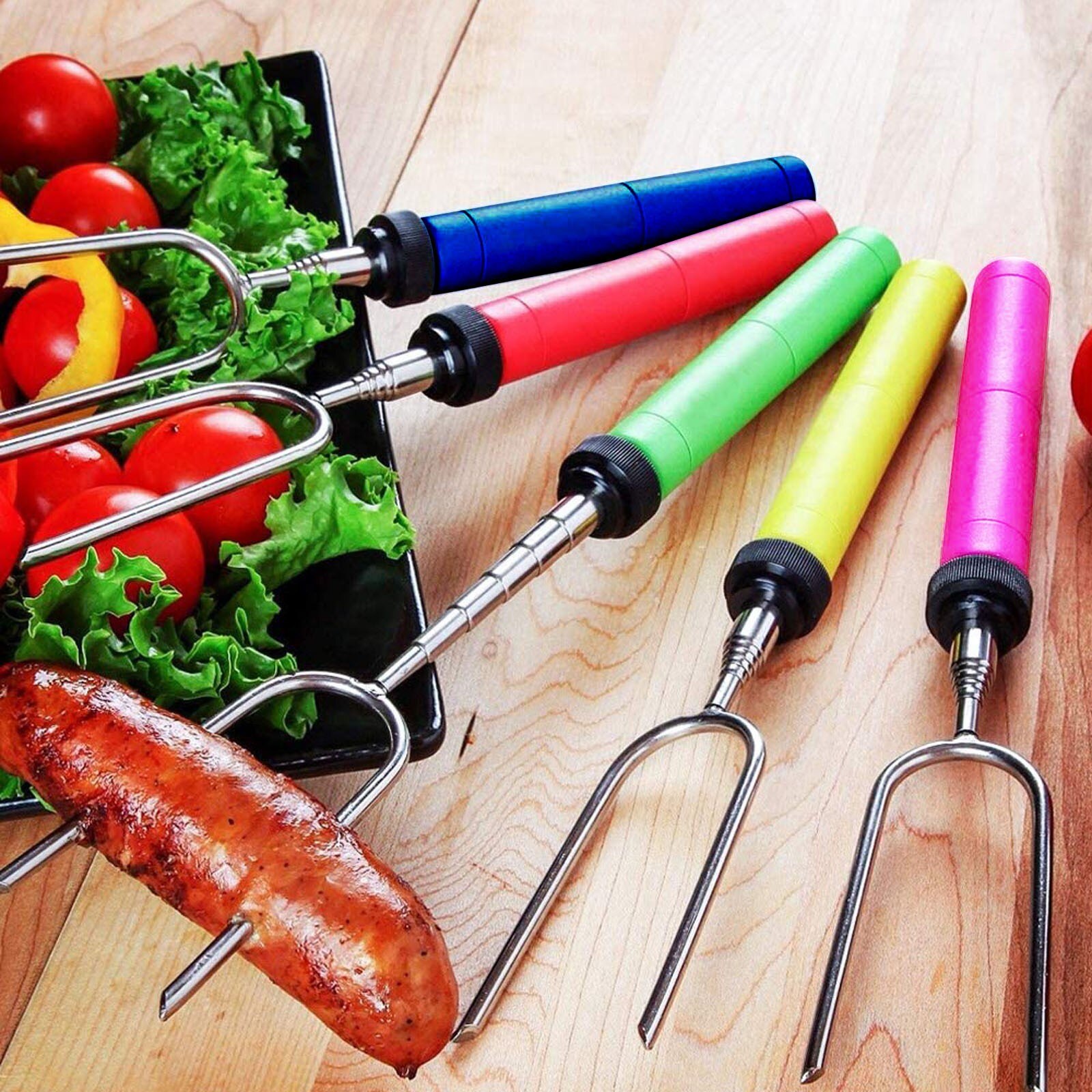 Fun Camping Gifts Funny Hot Dog Holders For Grill - 4pcs Stainless Steel Man-shaped Hotdog Stands Bbq Stand