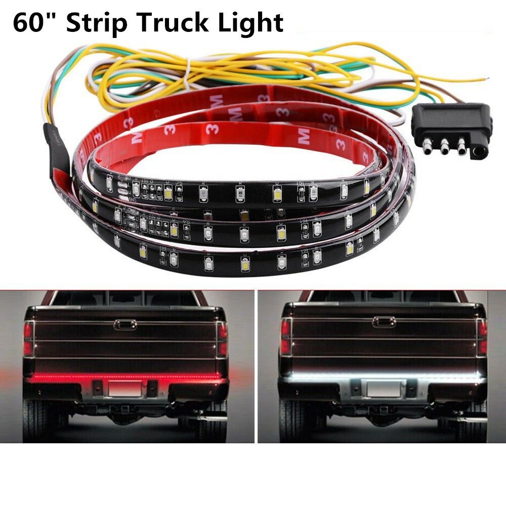 60" Sealed SUV LED Function Rear Tailgate Brake Light Bar Strip Truck SUV Glow