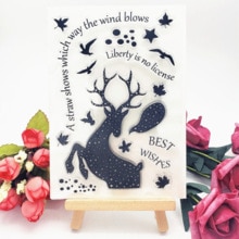 1pc Silhouette Deer Silicone Clear Seal Stamp DIY ... – Vicedeal